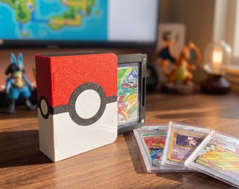 Álbum magnético para cartas Pokémon con fundas protectoras – Libro Pokémon, páginas deslizantes | Cubiertas personalizadas | Estuche de almacenamiento de 6 o 12 páginas | pokebook