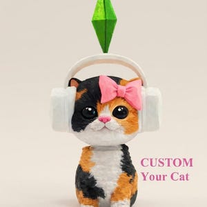 Custom Sims Dancing Cat Figure | Personalized Cat Decor | Custom Color Cat with Photo Reference | TikTok Viral Cat | 3D Printed Gift