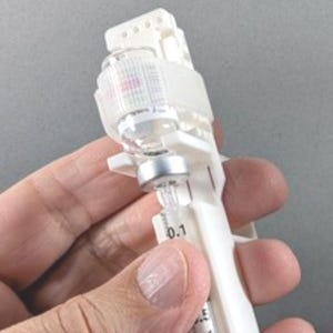 Adjustable Syringe Guide and Vial Holder with User-Friendly Finger Handle for 2 - 10 mL Vials