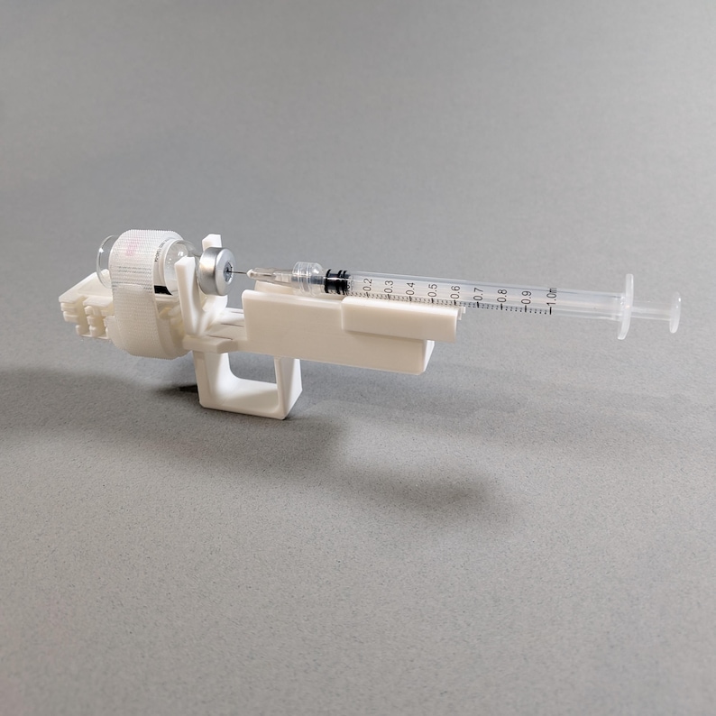 Syringe Helper Adjustable Syringe Guide and Vial Holder With User-friendly Finger ...