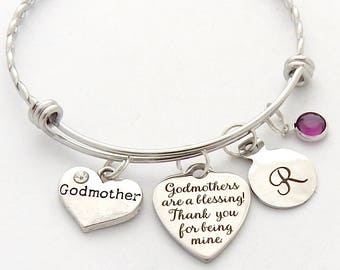 GODMOTHER BRACELET, Godmother GIFT, Godmother Jewelry, Christening Gift, Godmother Proposal, Gift from Godchild, Gift for Godmother Blessing