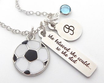 Soccer Gift-Soccer Necklace-Sports Jewelry-Girls Soccer Team-Soccer charm ,Soccer Gift- Sports Gifts for Soccer players, Soccer Jewelry 13