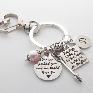 TOCHTER im SCHWIEGEWICHT Geschenk-Brautstrauß Charme-PERSONALISIERT Hochzeitsgeschenk von Schwiegermutter-Braut Geschenk-Tochter Blumenstrauß-Willkommen in der Familie