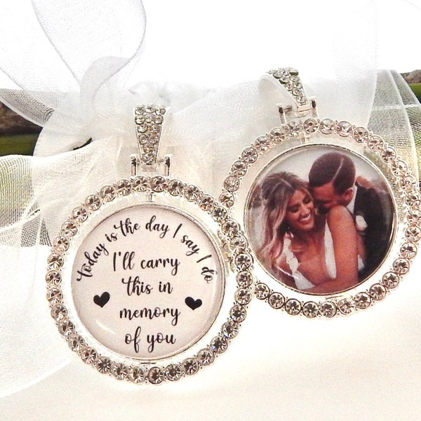 Bridal Bouquet Memorial Charm Wedding Gift for Bride Bouquet Memory Charm for Family Photo Something Blue PHOTO Frame Groom Gift For Her