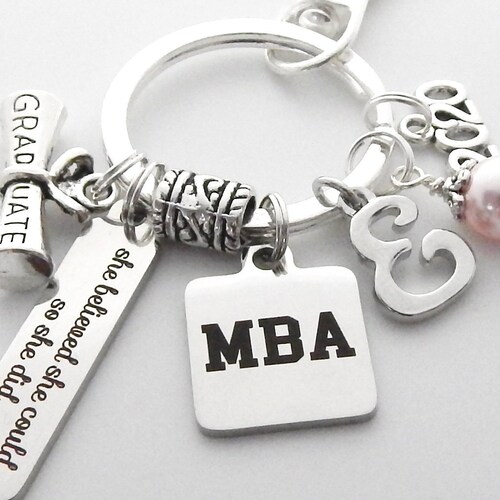 MBA Gift Mba Graduation Keychain Mba Keyring Mba Science Etsy