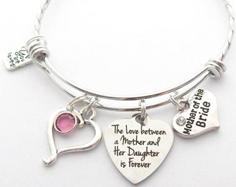 Personalized Jewelry for  MOTHER of the BRIDE, Bridal Shower Gifts, WEDDING Bracelet, You are loved, Love Gifts