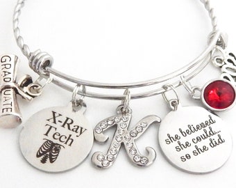 X Ray TECH Gift, X Ray Tech Graduation Bracelet, X Ray Tech Jewelry, Radiology Tech Jewelry, Radiography, X Ray Technician, X-Ray Department