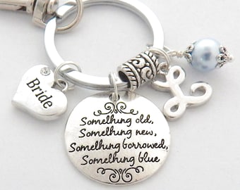 Something Blue For Bride-Something Blue Gift-Personalized Blue Bouquet charm-Garter Charm--Bride Gift-Something Blue Jewelry-Bouquet Charm