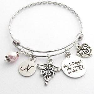 DPT Graduate Gift-Doctor of Physical Therapy Graduation Bracelet,hysical Therapist Jewelry-Doctor Grad-Medical Charm Bracelet-PTA GIFT