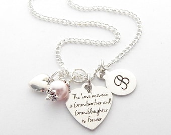 REGALO PARA NIETA - Collar con dije de nieta de la abuela - De la abuela - Regalo de boda PERSONALIZADO para nieta - Regalo minimalista