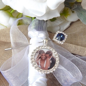 Memorial Bouquet Photo Charm Unique Wedding Gift Charms with Family Photo Groom Gift for Her Photo Bouquet for Her Wedding Keepsake DIY image 2