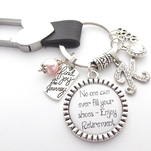Personalized RETIREMENT KEYCHAIN-Retirement Gift-Retirement Keyring- Retirement Accessory-2020 Happy Retirement Gift for her-We'll Miss You