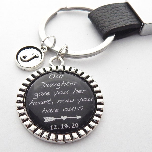 Son in Law Keychain, Wedding Date Gift to Future Son in Law, Groom Gift, Gifts for Him, Anniversary, Husband, Keepsake, Marriage Present