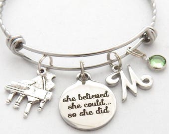 Piano Gifts-Piano JEWELRY-Music Player Song GIft-Piano Bracelet-Piano recital Gift-Gifts for Music Teachers- Gifts for Piano player-Pianist