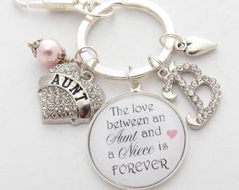 Personalized AUNT KEYCHAIN, Aunt Gift from Niece, Gifts for Aunt, Aunt Wedding, Auntie Gifts, Auntie Keychain, Gifts for Auntie, Tia gift