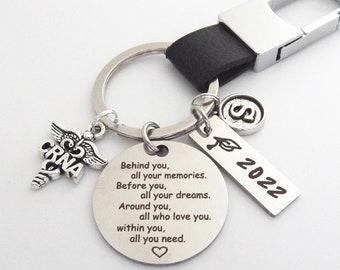 CRNA Certified Registered Nurse Anesthetists Graduation Gift Keychain Gifts for him for Her Medical Gifts, Hospital Job, White coat ceremony
