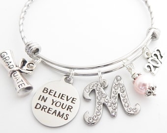 Class of 2024 Graduation Gift Senior Graduation bracelet Gifts for Graduate Believe in your DREAMS inspirational gift for Her Daughter Niece