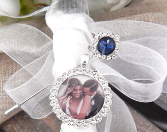 Encanto de la foto del ramo conmemorativo Encantos únicos del regalo de boda con la foto de la familia -Regalo del novio para su ramo de la foto para su recuerdo de la boda DIY