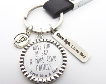 New Driver Keychain-Personalized Son Gift-16 yrs old teen boy gift-new teen driver gift-trucker gift-New Driver Keychain Gift-teen boy drive