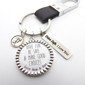 New Driver Keychain-Personalized Son Gift-16 yrs old teen boy gift-new teen driver gift-trucker gift-New Driver Keychain Gift-teen boy drive