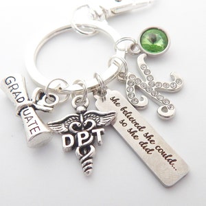 Doctor of Physical Therapy Gift-DPT Gift- DPT Graduation-Medical Gifts-Therapist Keyring-College Graduate-Dpt Graduate-University Graduate