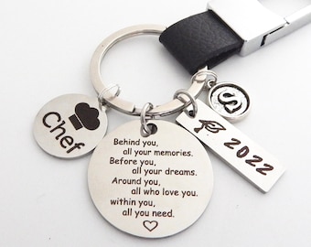 CHEF Gifts-CHEF Keychain-Chefs Gifts-Culinary student gift, Culinary school Graduation-Cooking gift for him, son, nephew, grandson, husband