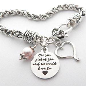 Daughter In Law Gift, Wedding Bracelet, Gift for Bride, Step Daughter Gift, NEW DAUGHTER Bracelet, Jewelry from Mother in Law, Bonus Daughte