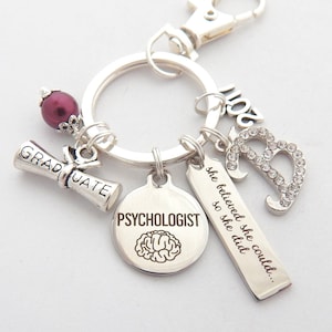 Psychologist Gift, Psychologist Graduation Keychain, Psychology Gift, Child Psychologist, School Psychologist, College Graduation Gift