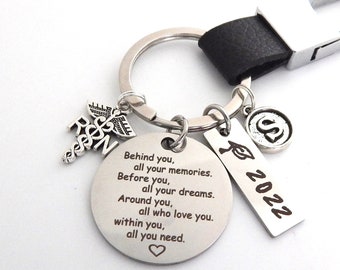 Registered Nurse RN Graduation Gift Keychain, Gifts for him GIfts for Her, Medical Gifts, Hospital Job, Nurse, Health White coat ceremony