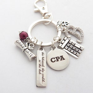 Personalized CPA Keychain-CPA Graduation Gift- Accountant Jewelry Gift-Gift  Certified Public Accountant-Gift for Accountants-CPA Graduate