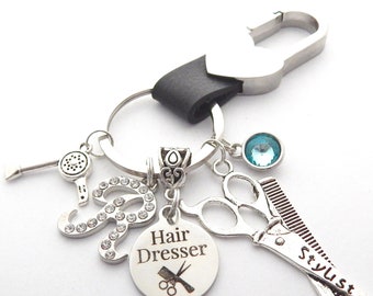 Personalized HAIRDRESSER Gift, Hairdresser KEYCHAIN, Cosmetology Hair stylist Co Worker Gift, Cosmetology Gift, New Salon Business Owner