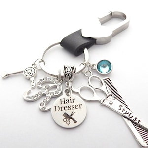 Personalized HAIRDRESSER Gift, Hairdresser KEYCHAIN, Cosmetology Hair stylist Co Worker Gift, Cosmetology Gift, New Salon Business Owner