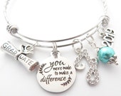Class of 2020 Graduation Gift-Senior 2020-Graduation bracelet-Gifts for Graduate-You were made to make a difference-inspirational gift