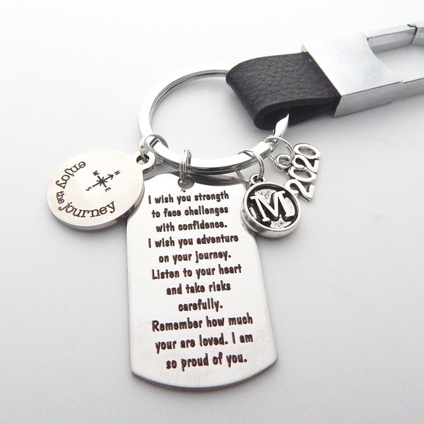 Graduation Gift For Son-Son Graduation Gift-Graduation Gift for Boys-Gift for Son-College gift-Leather Keychain Son Gift-Nephew Graduation