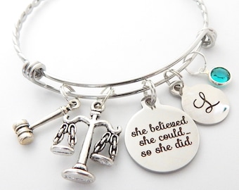 Gavel Jewelry-Judge Gavel Scales of Justice Bracelet-Lawyer Gift-Law Gift-Legal Gift-Gift for Judges-Legal Assistant-Law School Grad-Gavel