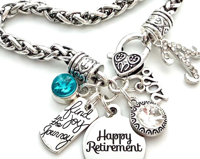 RETIREMENT GIFT- Retirement Bracelet-Retirement Jewelry-Find the Joy in the Journey Congratulations Gift-Retirement Gifts for Women-2026Year