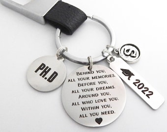 PHD Graduation Gift for him- PHD Keychain-2023 Gifts for Son or Daughter-Doctor of Philosophy Gift-Doctor-Phd Grad Gifts Nephew Grandson