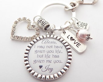 STEP DAUGHTER Gifts, Adoption Gift, Wedding Adopted Daughter Jewelry, Foster Child, Blood Daughter-Stepdaughter Gift, life gave me you gifts