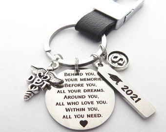 Doctor of Physical Therapy Gift-DPT Gift- DPT Graduation-Medical Gifts-Therapist Keyring-College DPT Graduate Keychain-University Graduate