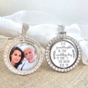 Opa Erinnerung Foto Charme Hochzeitsgeschenk Enkelin Geschenk für Hochzeitstag DIY Blumenstrauß Speicher Charme Großvater Enkelin Zitat