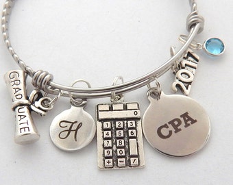 CPA Graduation Gift, CPA Jewelry, CPA Bracelet, Gifts for Certified Public Accountant, Accountant Gift, Gifts for Accountants, cpa charm