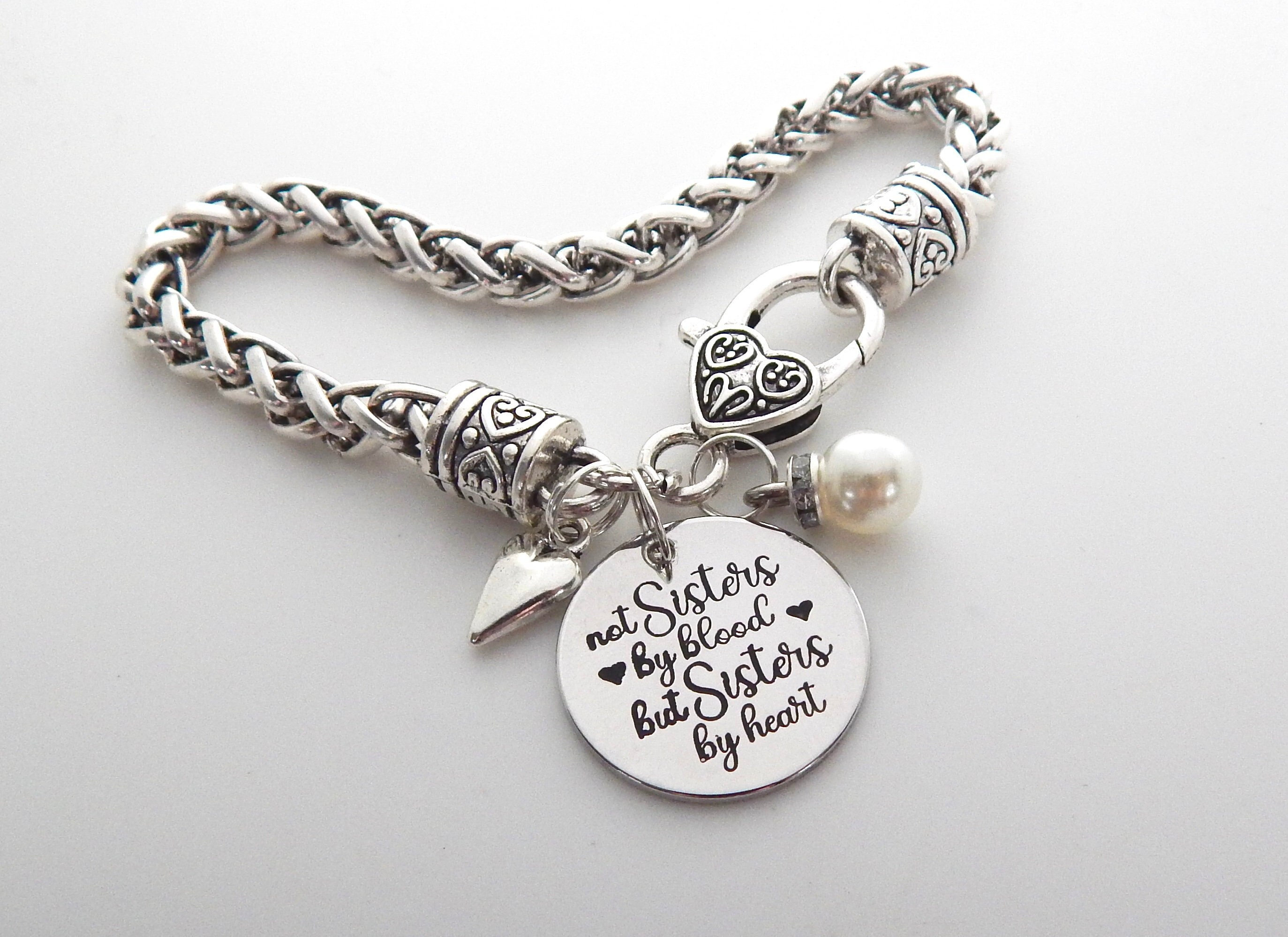 Not Sisters by Blood but Sisters by Heart Bracelet UK