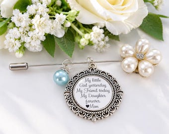 Ramo de flores personalizado con dije, regalo para la novia, broche nupcial de perlas, colgante con foto, recuerdo de boda, broche para el novio, broche nupcial personalizado conmemorativo.