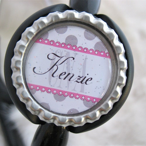 Stethoscope ID Tag Leopard Nurse Personalized Etsy