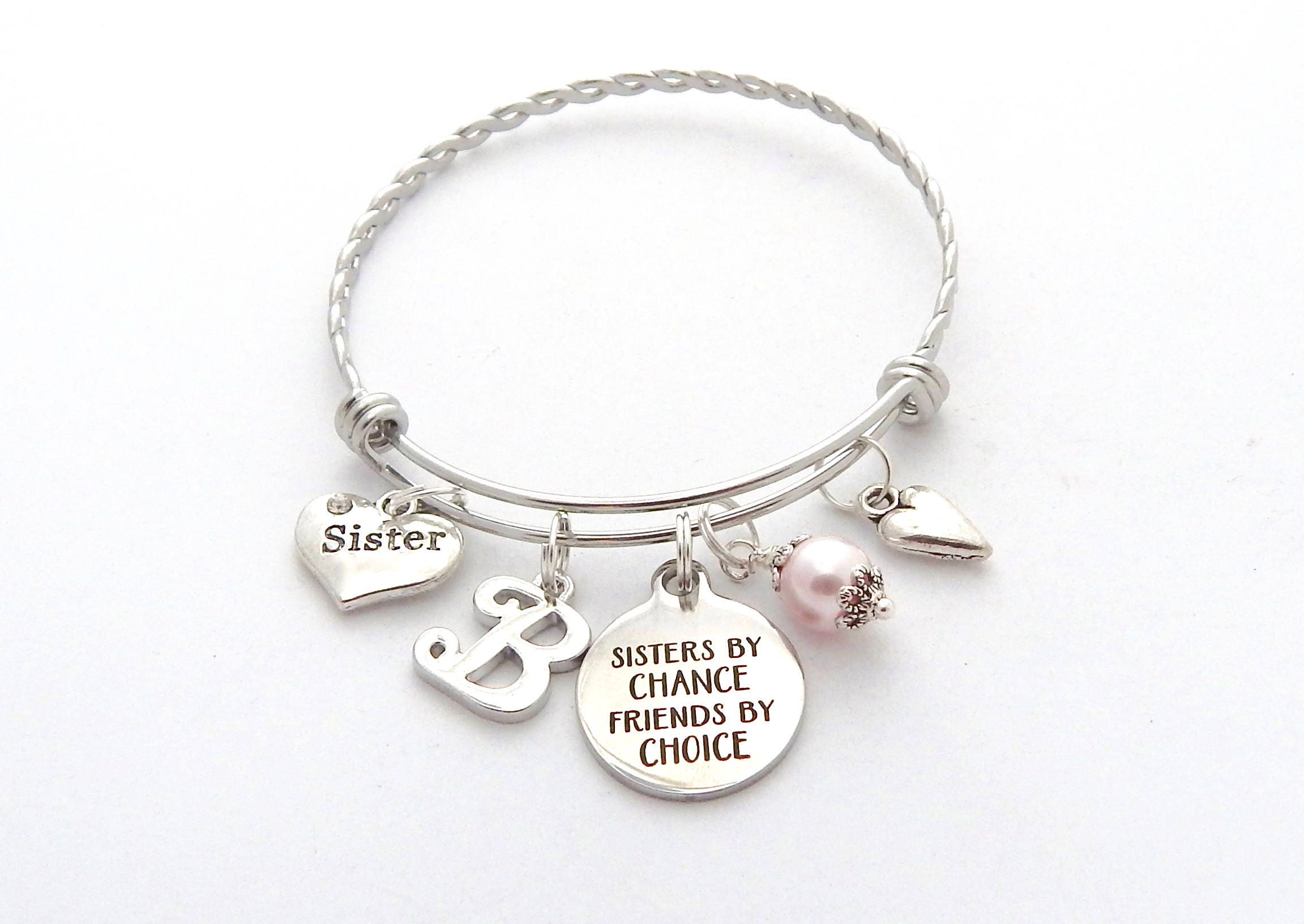 925 Sterling Silver Sisters Love Beads Charms Women Bracelet - Temu