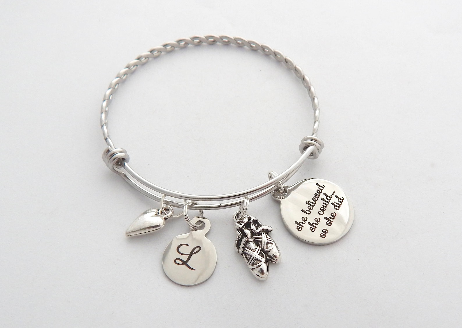 ballet teacher gift-dance instructor gift- gift ideas for dancers- gifts for dance teachers- ballet shoes bangle-ballet jewelry-