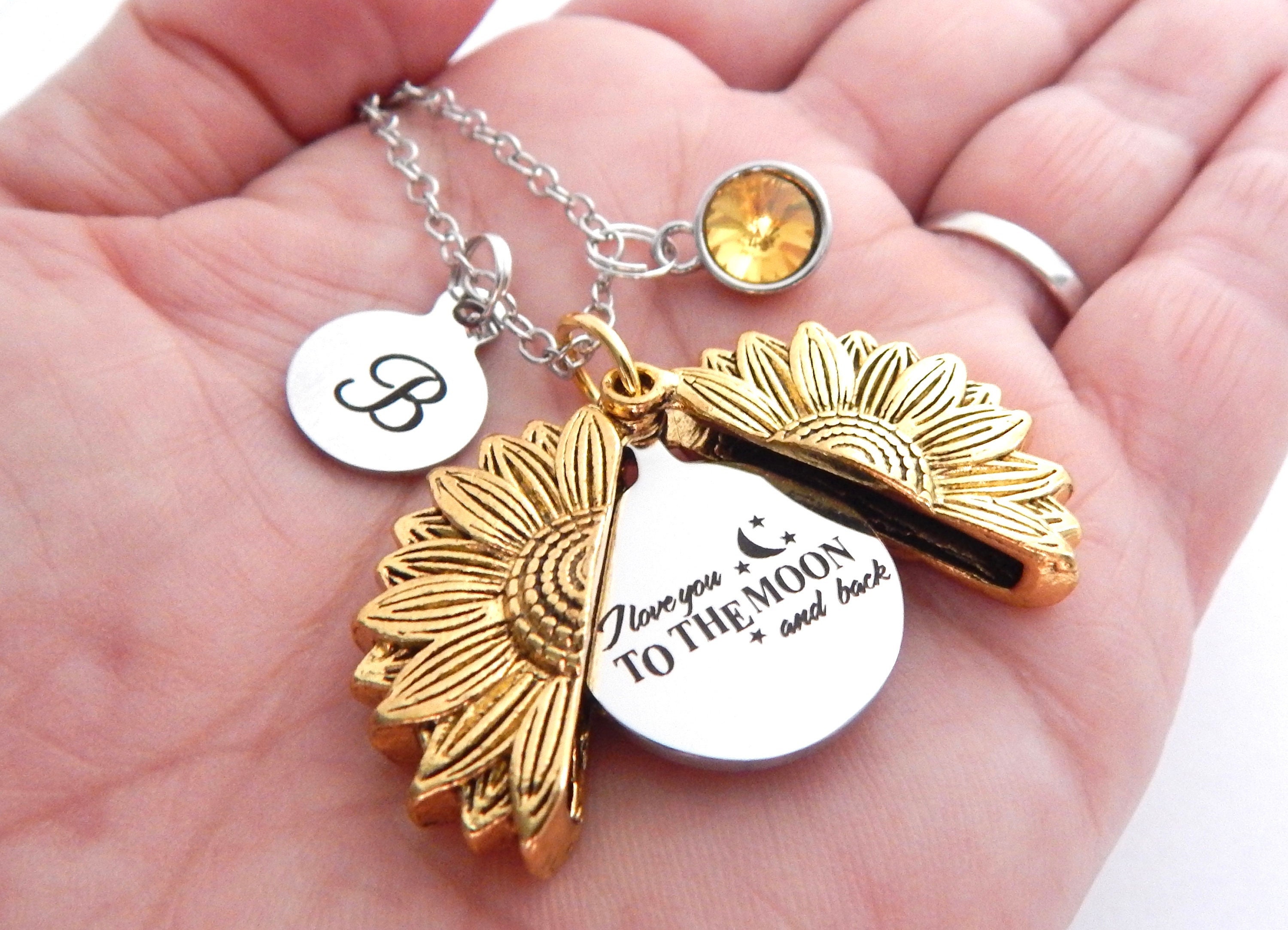 Sunflower love necklace deals