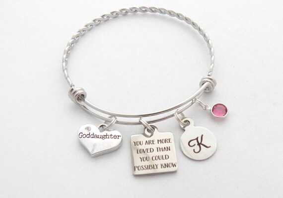 Goddaughter charm bracelet best sale