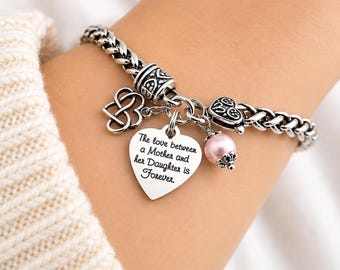 Regalo para mamá, pulsera de infinito madre-hija, joyería con dije de corazón, recuerdo significativo