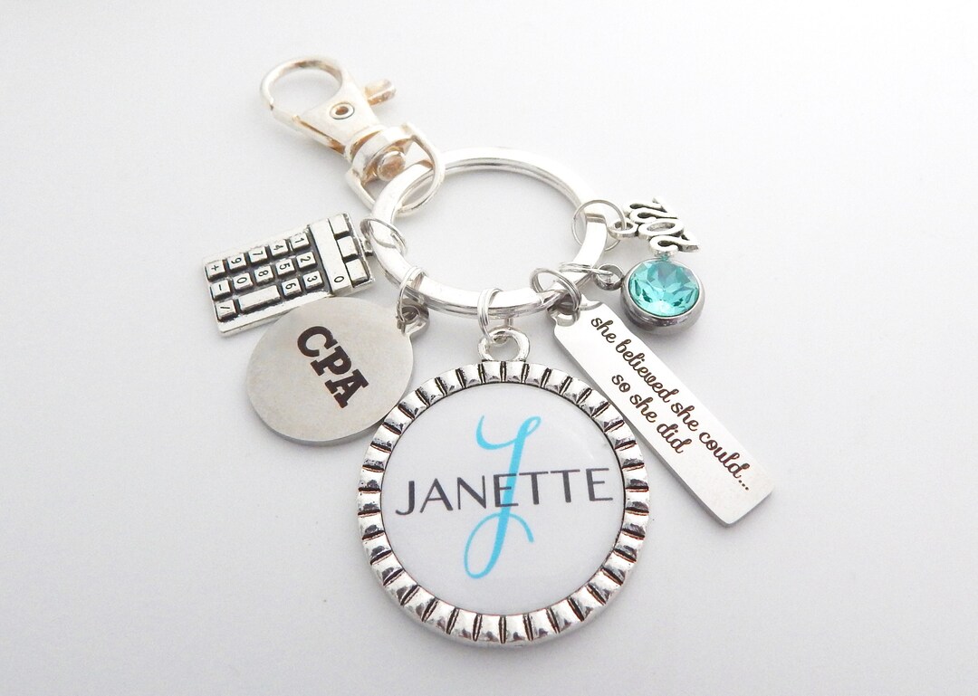 Personalized CPA Keychaincpa Graduation Gift Accountant Jewelry Gift